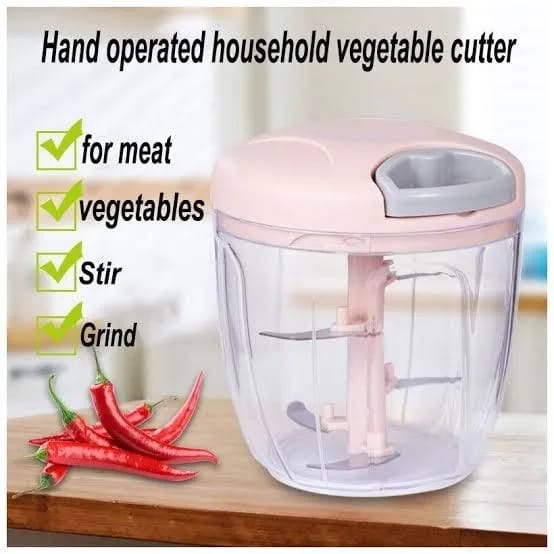Manual Pull-String Household Vegetable Cutter & Meat Chopper