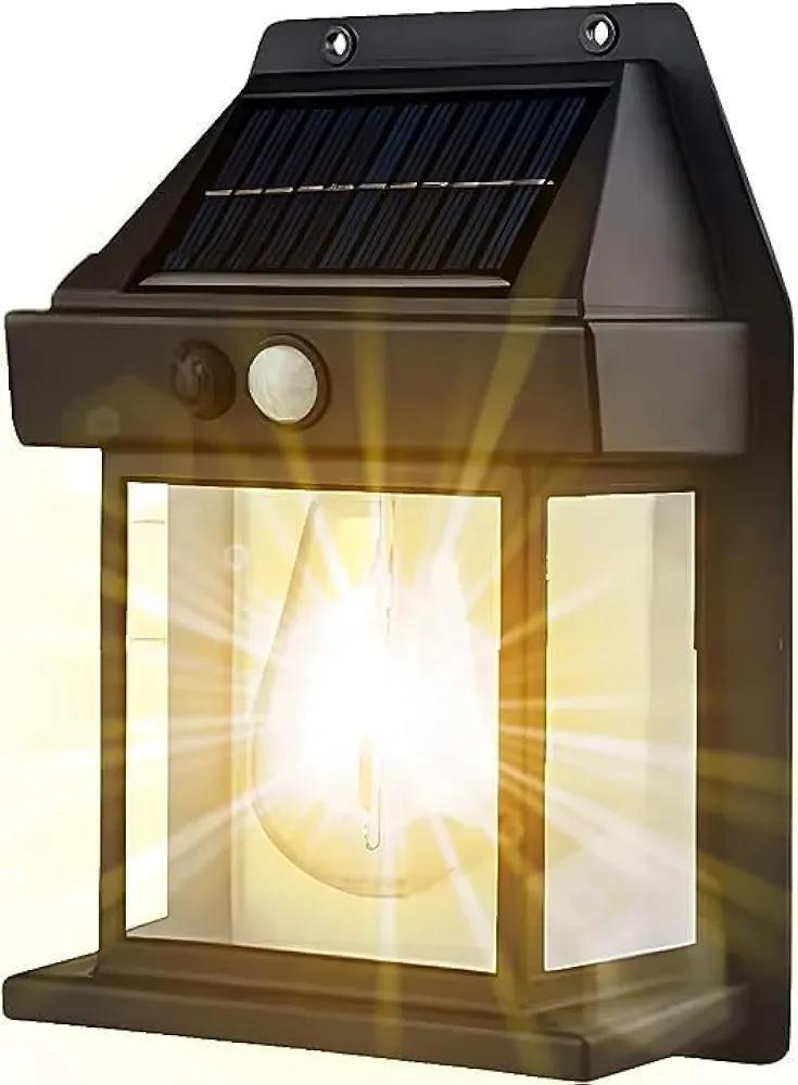 Solar Interaction Wall - Waterproof Outdoor Motion Sensor Filament LED Lantern