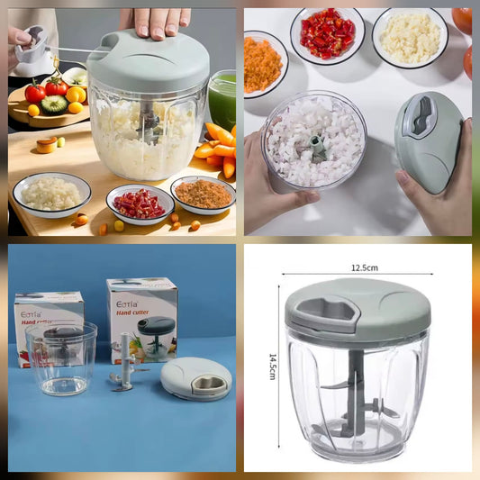 Manual Pull-String Household Vegetable Cutter & Meat Chopper