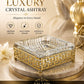 Luxury Metal & Crystal Ashtray – Elegant Decorative Cigarette Ash Tray